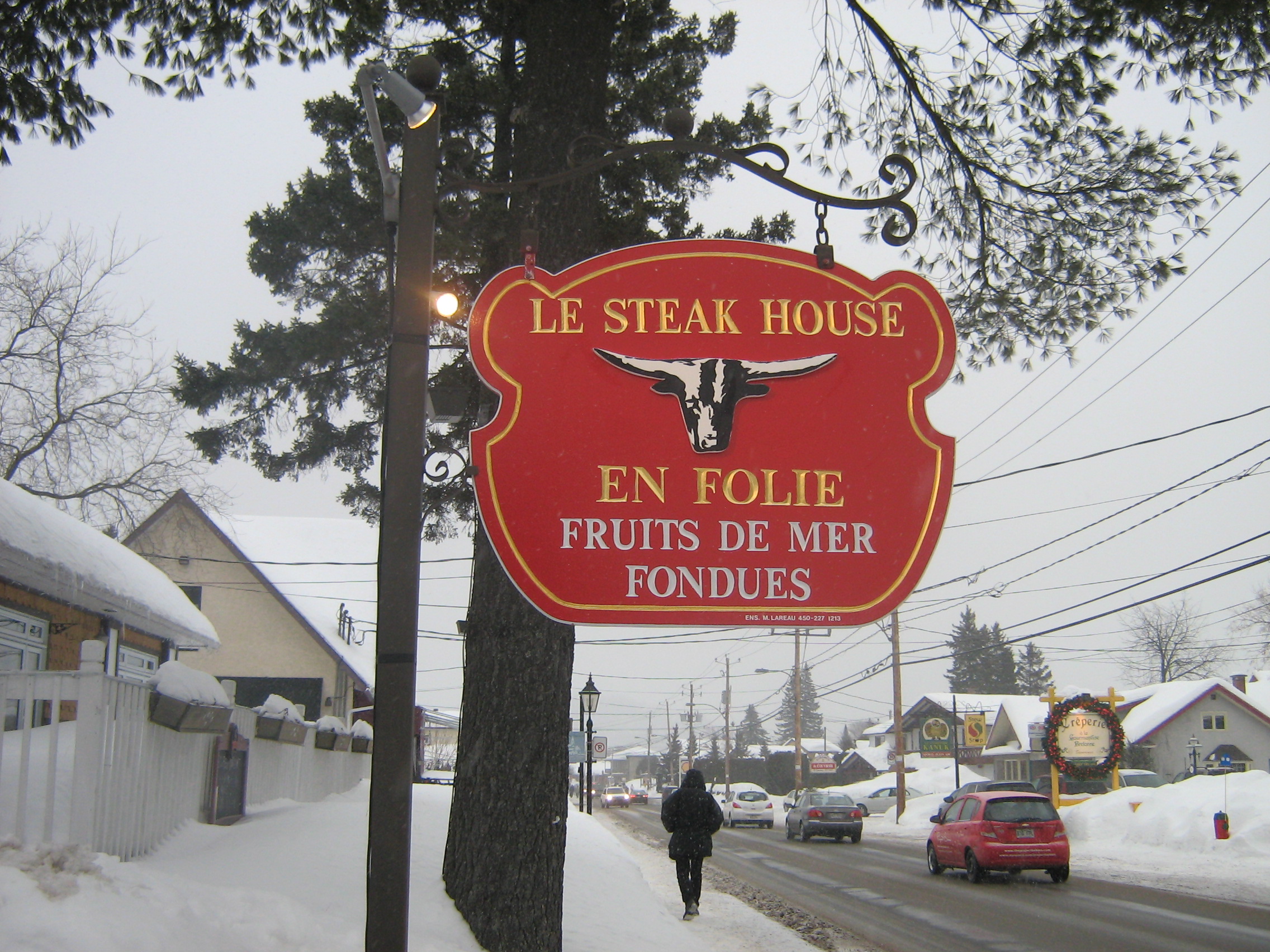 Restaurant le steak house en folie St-Sauveur dans les Laurentides