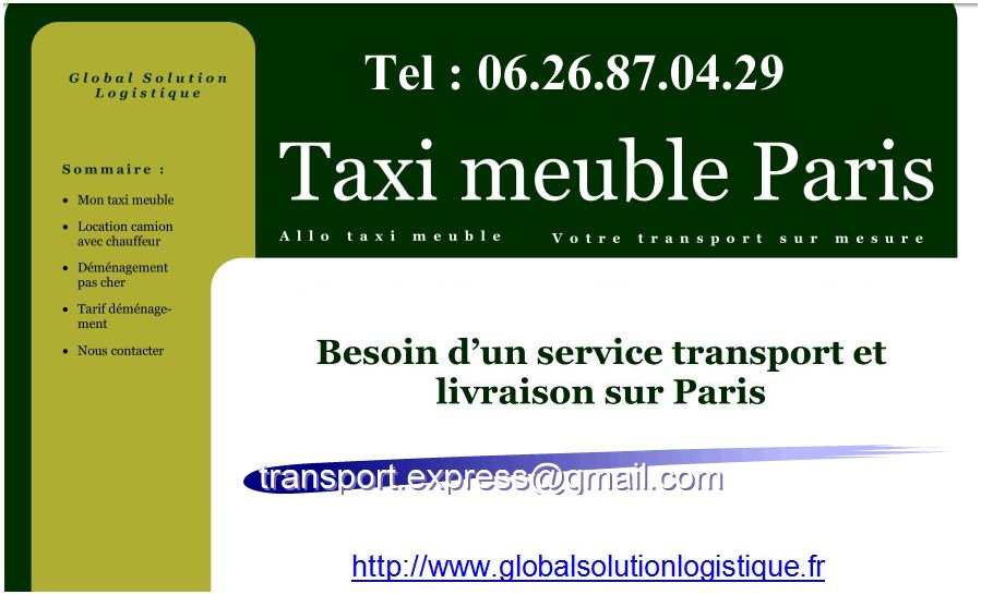 Taxi meuble Paris