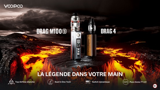 VOOPOO lance DRAG M100S en France, la batterie unique version de DRAG 4
